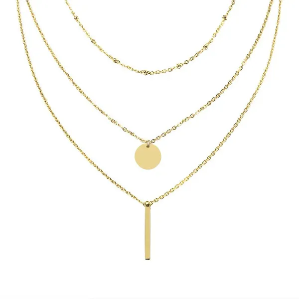 Gold_Tri_Layer_Necklace_For_Women